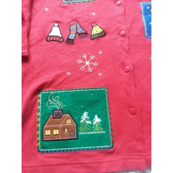 Planet & Co UGLY CHRISTMAS SWEATER TREES Sz S - Picture 5 of 8